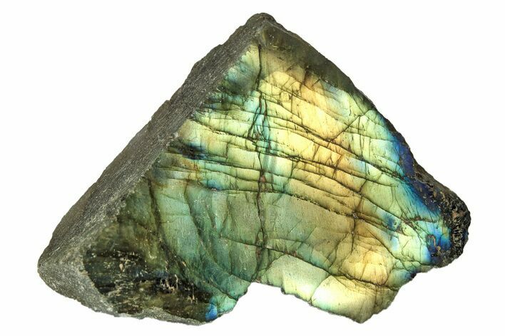 Single Side Polished Labradorite Slab - Madagascar #278206
